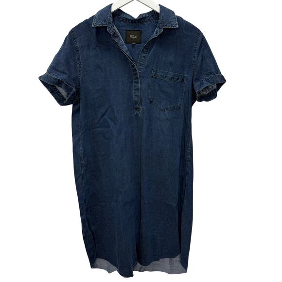 Rails Dresses & Skirts - Rails Womens Dark Denim Dress Valerie Shirt Style Size M Short Sleeve Collared